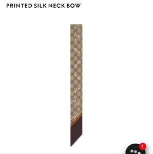 Gucci Beige Silk Neck Bow